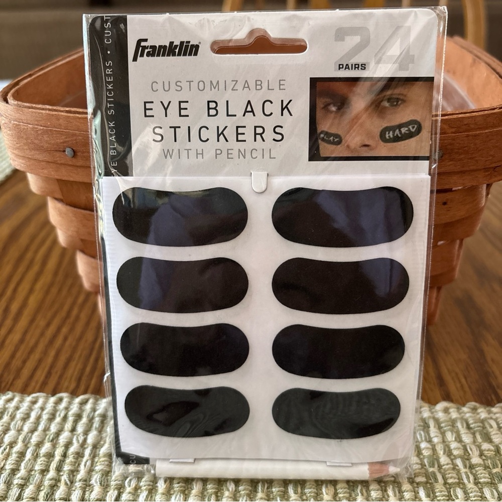 Franklin Black Eye Black Stickers with Pencil